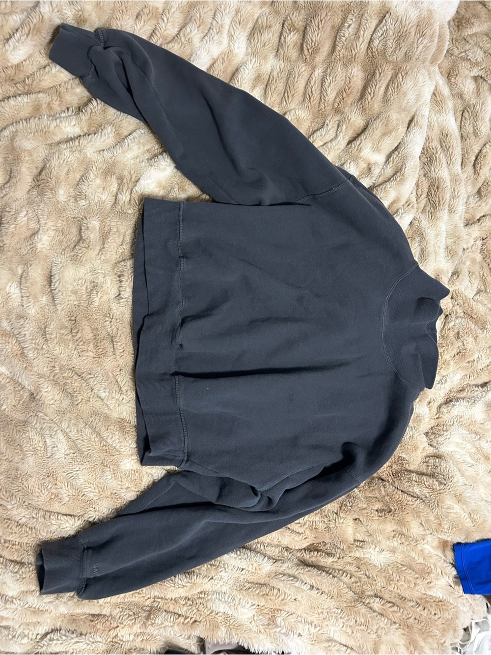 Garage Blue Cropped mock neck Sweater